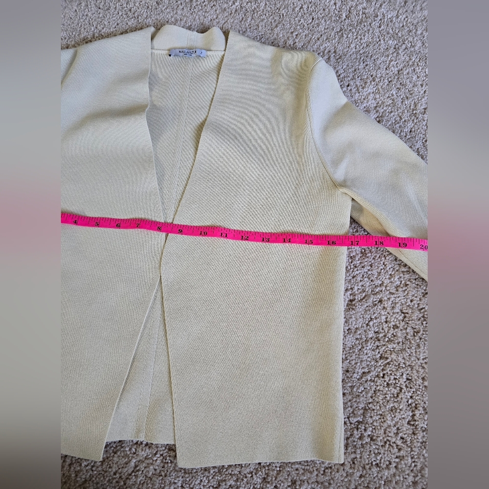 MM Lafleur Cardigan Woolf Blazer Womens Size Small Cream Open Front Jardigan - Picture 6 of 13